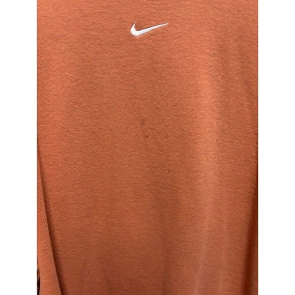 Nike Men's Oversized Sweatshirt Small Orange Crew Neck Swoosh Pullover - Picture 2 of 7